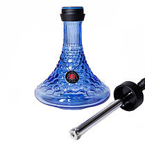 Кальян AMY Deluxe 072.01 Alu Antiqe Berry висота 80 см на 1 персону синій, фото 4