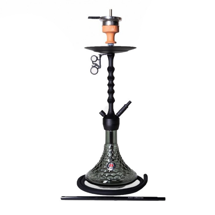 Кальян AMY Deluxe 072.01 Alu Antiqe Berry висота 80 см на 1 персону чорний