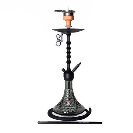 Кальян AMY Deluxe 072.01 Alu Antiqe Berry висота 80 см на 1 персону чорний, фото 1