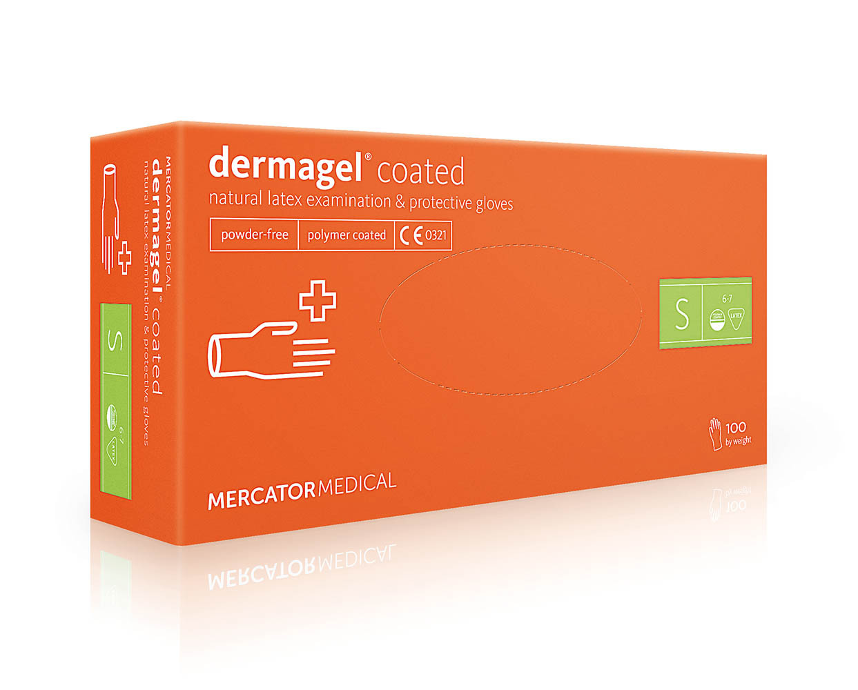 Латексні рукавички без пудри Dermagel Coated