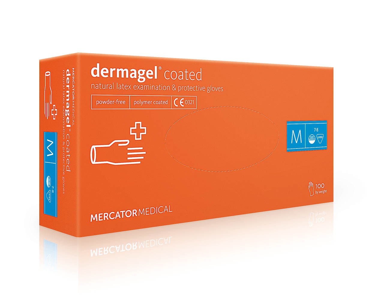 Латексні рукавички без пудри Dermagel Coated