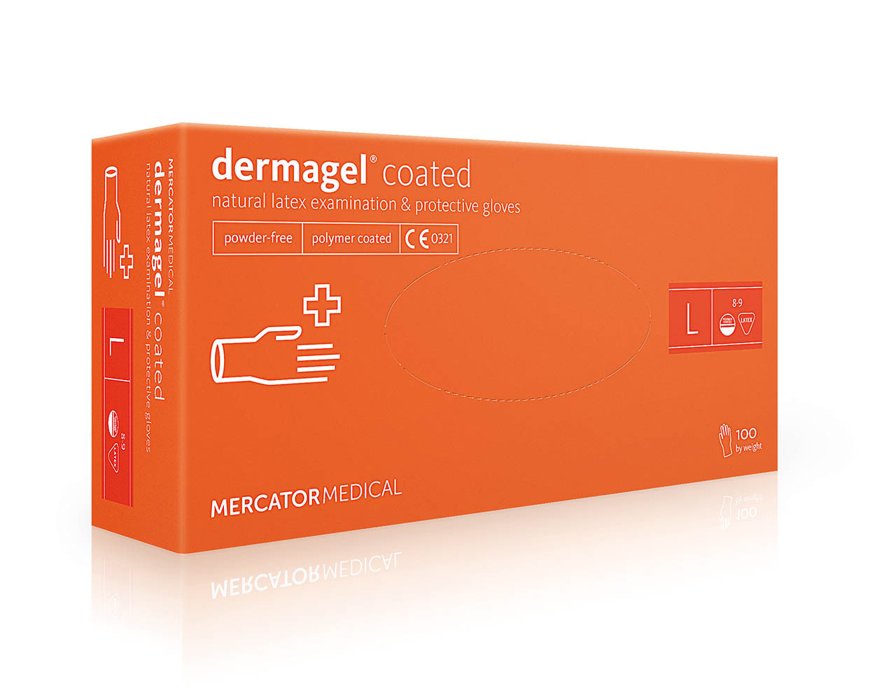 Латексні рукавички без пудри Dermagel Coated