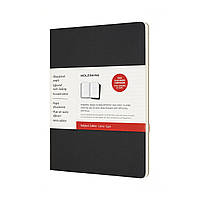 Блокнот Moleskine Cahier 2 шт. Subject большой 120 страниц Черный, Бежевый 19х25 см (8058647620282)