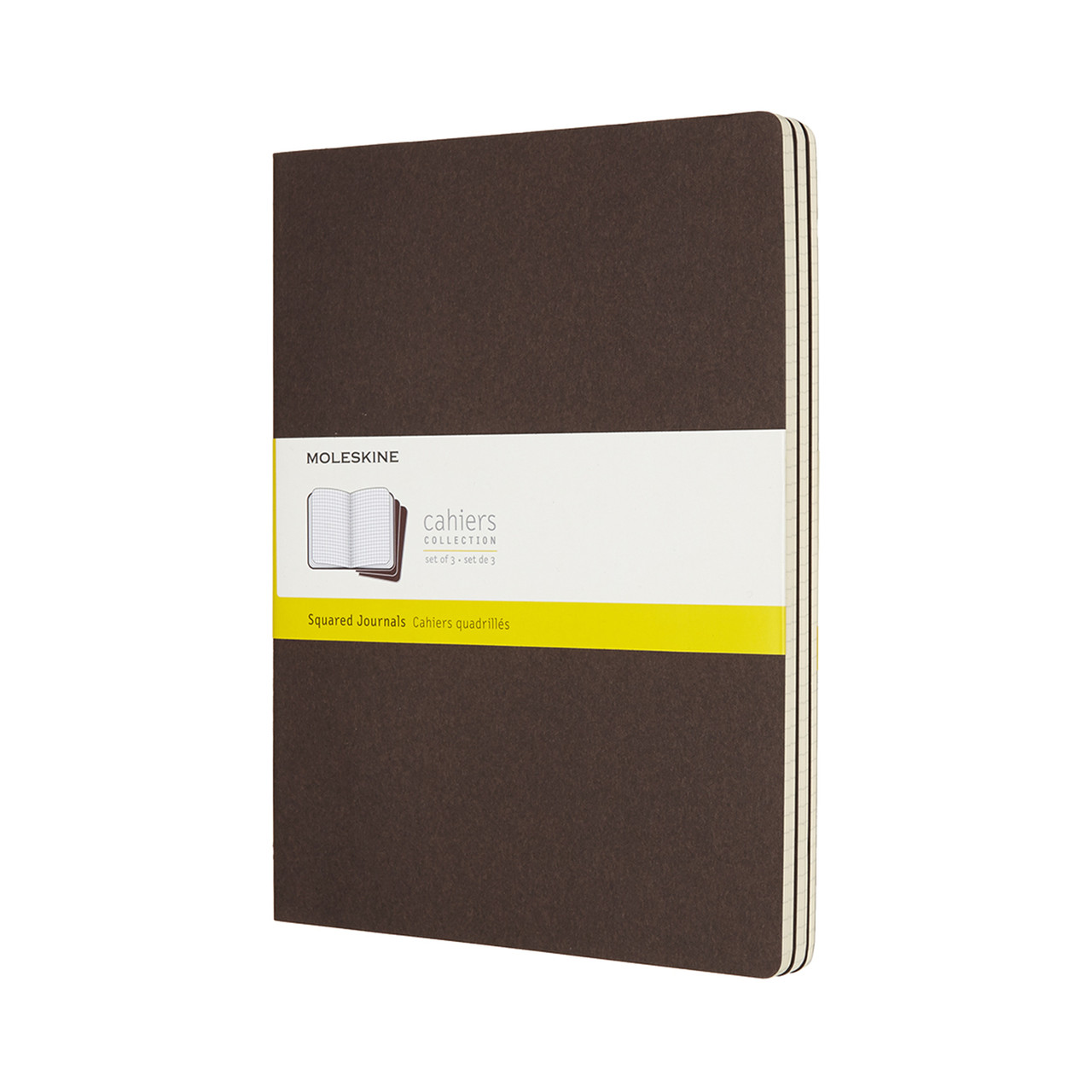 Блокнот Moleskine Cahier Великий 120 сторінок в клітинку Коричневий 19х25 см (8055002855310)