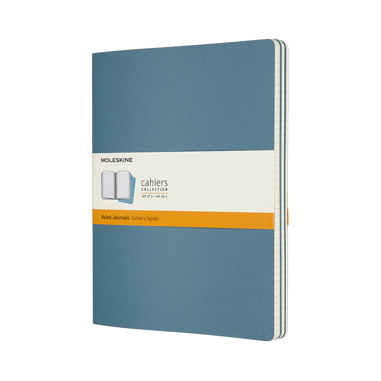 Блокнот Moleskine Cahier Великий 120 сторінок в лінію Живий Блакитний 19х25 см (8058647629605)
