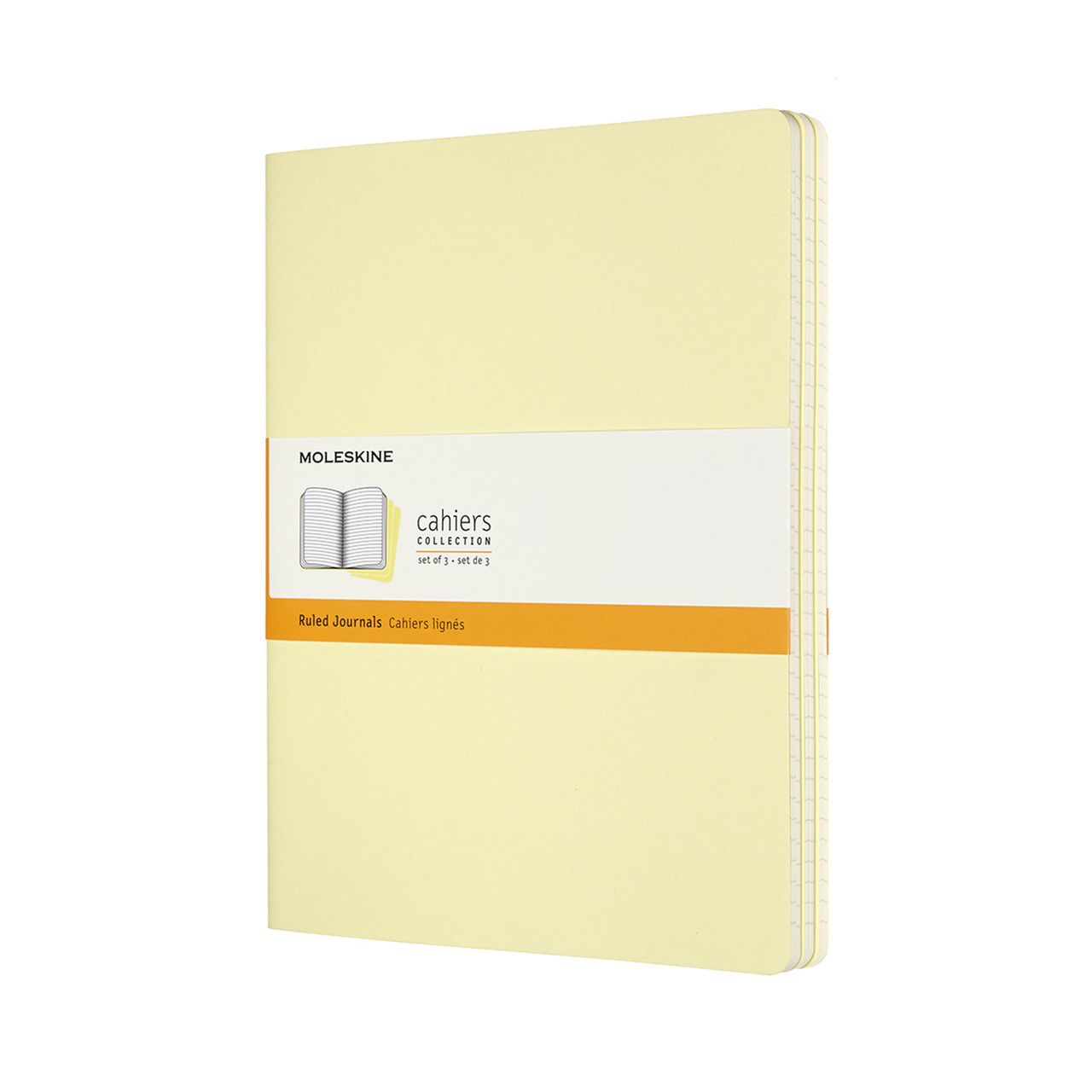 Блокнот Moleskine Cahier Великий 120 сторінок в лінію Ніжний Жовтий 19х25 см (8058647629728)