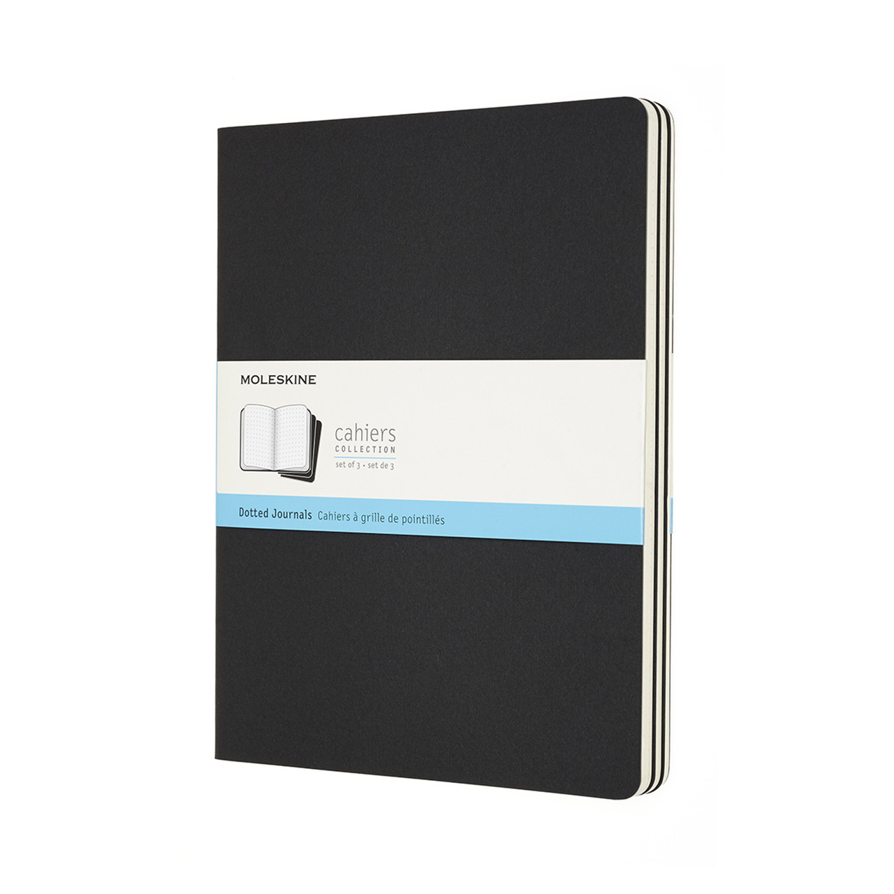Блокнот Moleskine Cahier Великий 120 сторінок в крапку Чорний 19х25 см (8058341719220)