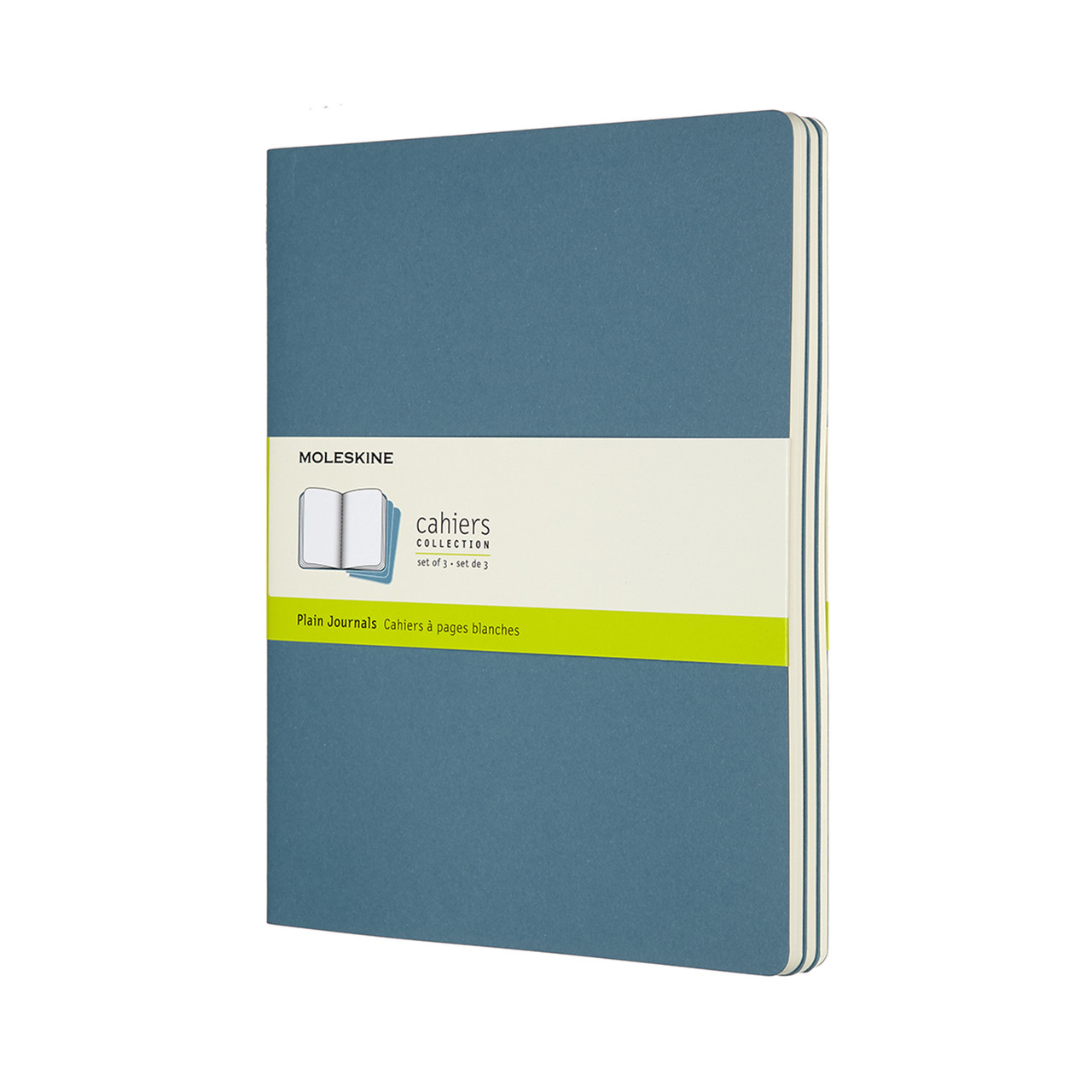 Блокнот Moleskine Cahier Великий 120 сторінок нелінований Живий Блакитний 19х25 см (8058647629636)