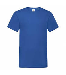 Чоловіча футболка з v-подібним вирізом синя 066-51