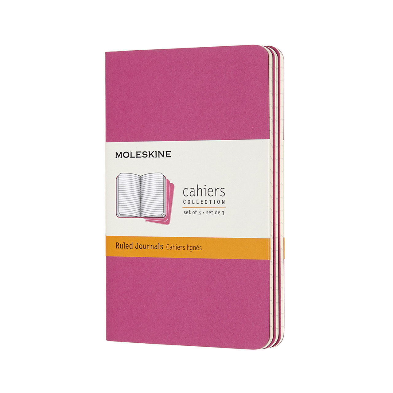 Блокнот Moleskine Cahier кишеньковий 64 сторінки в лінію Кінетичний Рожевий 9х14 см (8058647629643)