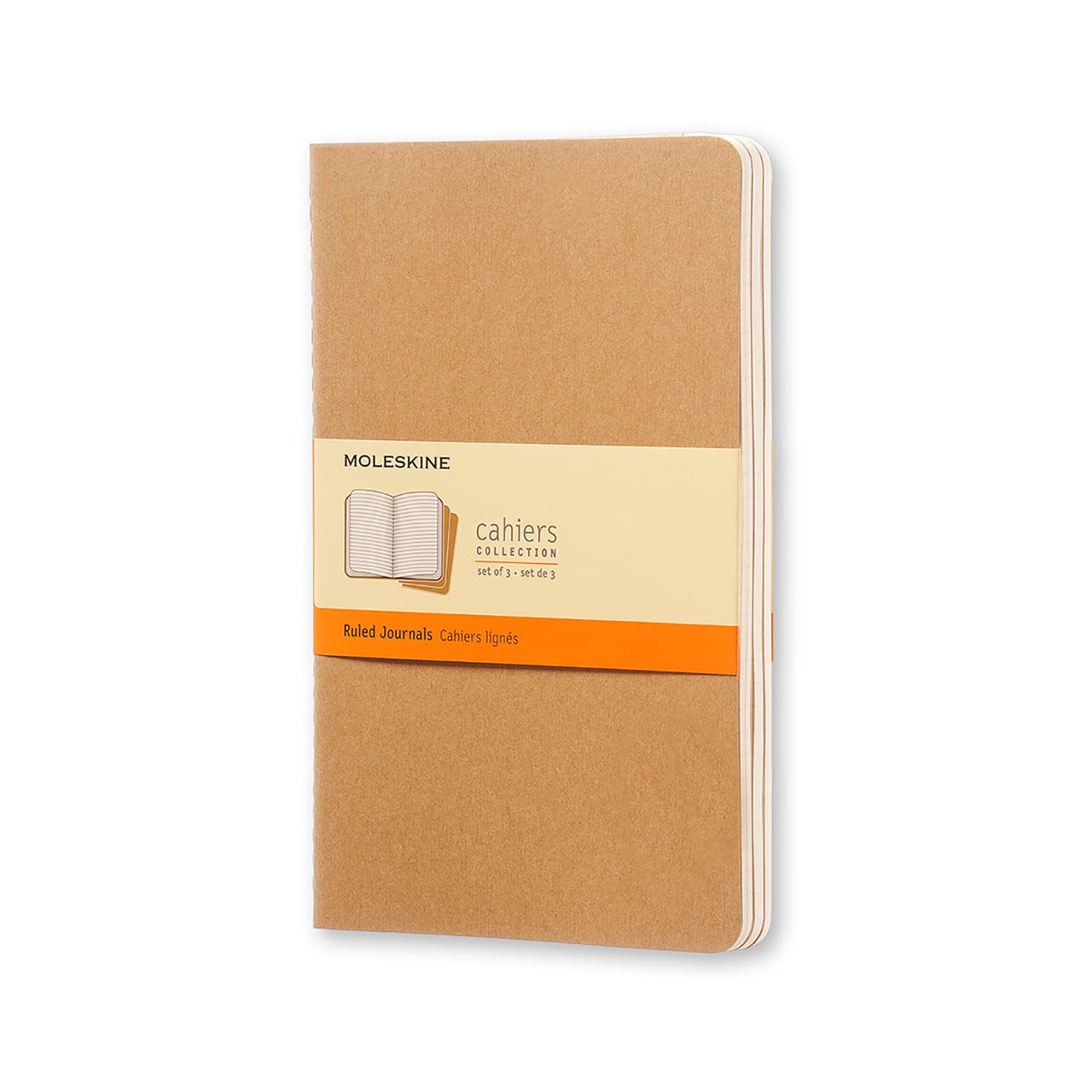 Блокнот Moleskine Cahier середній 80 сторінок в лінію Бежевий 13х21 см (9788883704987)