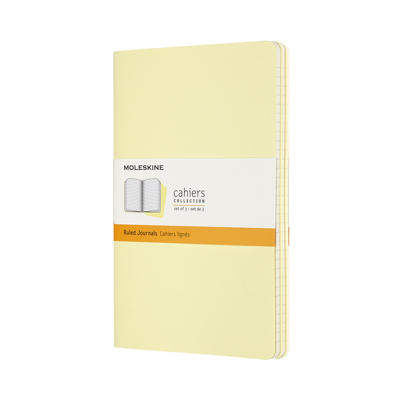 Блокнот Moleskine Cahier середній 80 сторінок в лінію Ніжний Жовтий 13х21 см (8058647629711)