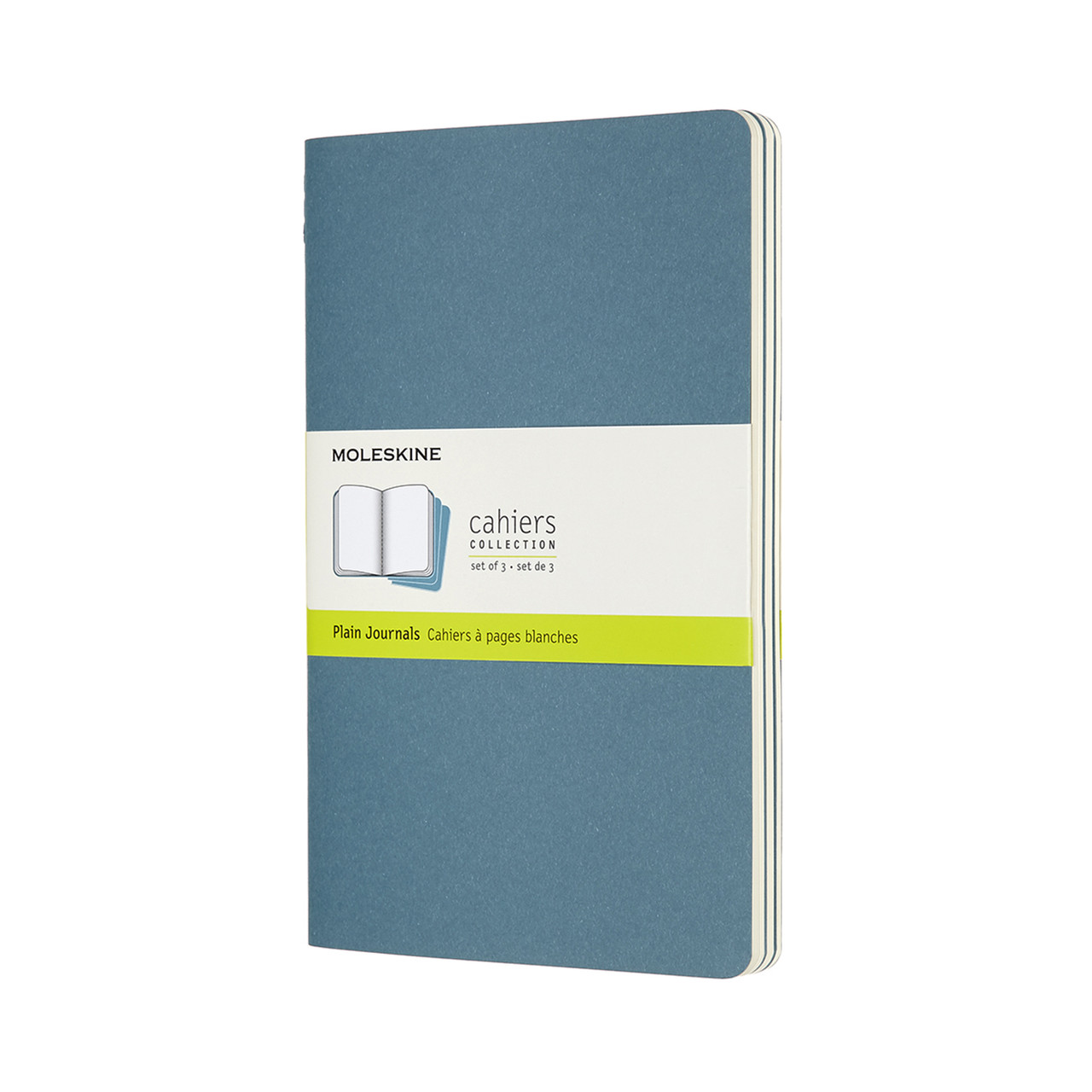 Блокнот Moleskine Cahier середній 80 сторінок нелінований Живий Блакитний 13х21 см (8058647629629)