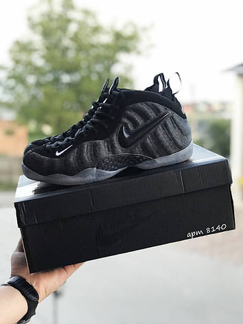 Чоловічі кросівки Nike Air Foamposite Pro,сірі з чорним 41р, фото 2