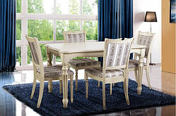 Стіл обідній Венеція слонова кістка з патиною Палермо