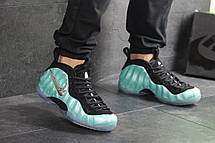 Чоловічі кросівки Nike Air Foamposite Pro,чорні з бірюзовим, фото 3