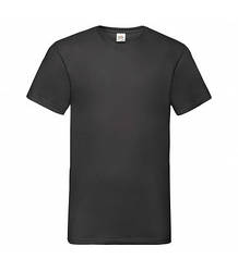 Чоловіча футболка з v-подібним вирізом чорна 066-36