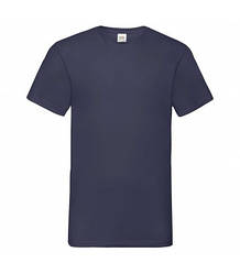 Чоловіча футболка з V-подібним вирізом темно-синя 066-AZ
