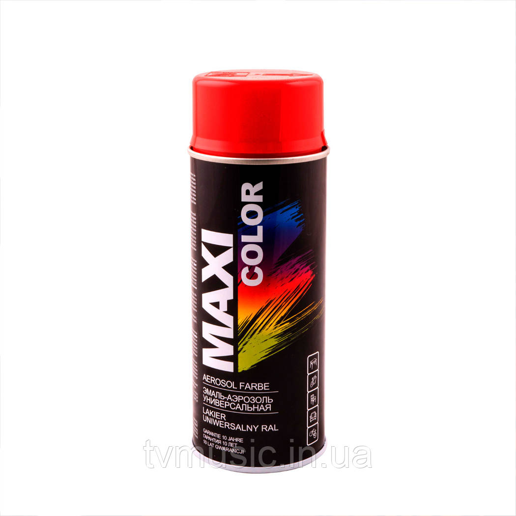 Аерозольна фарба Maxi Color RAL 3001 Яскраво-червоний 400 мл, фото 1