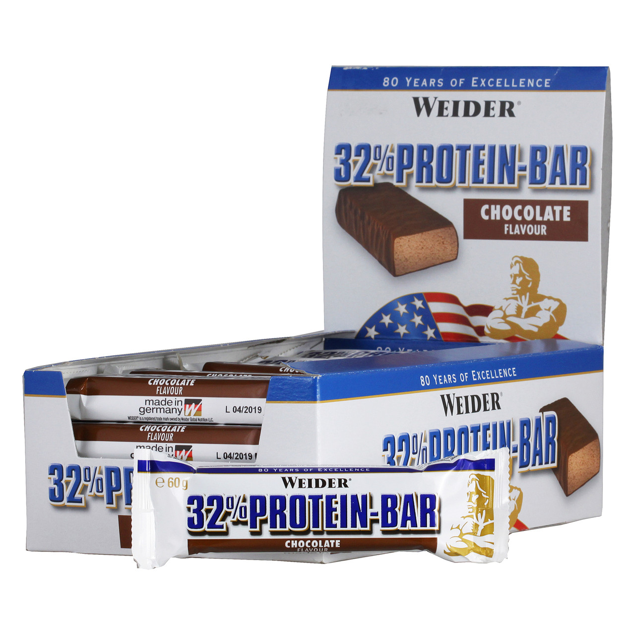 Протеїнові батончики Weider 32% Protein Bar 24х60g
