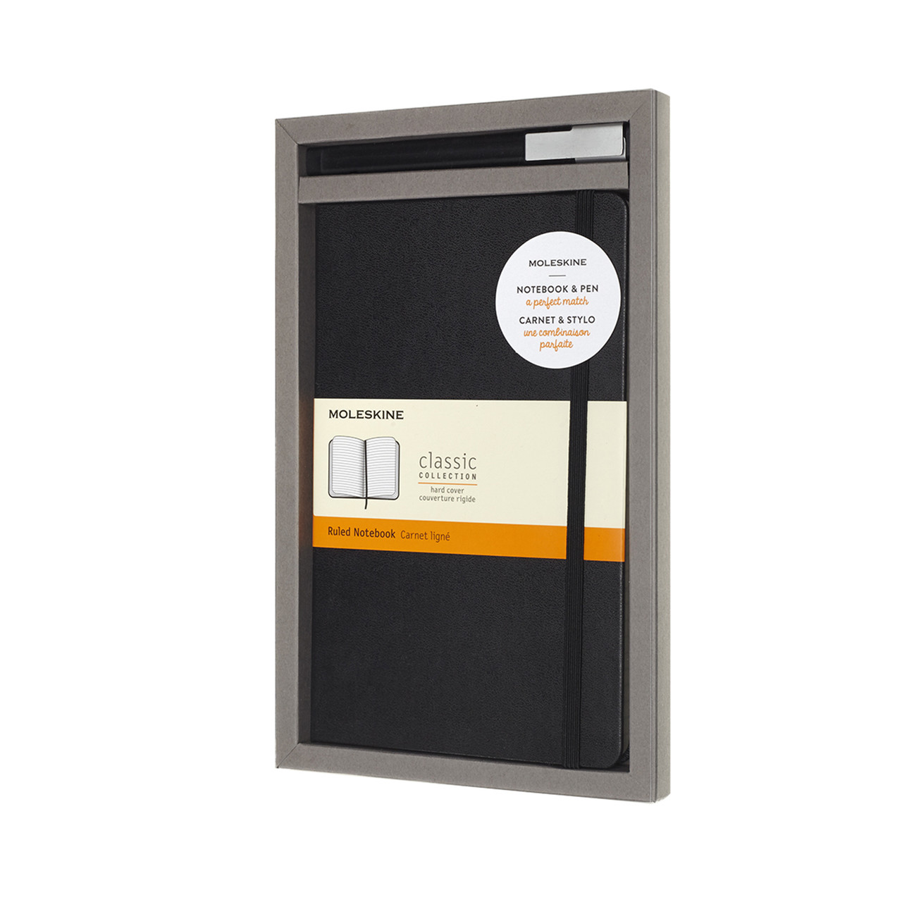 Подарунковий набір Moleskine: Блокнот середній 240 сторінок Чорний + Ручка (8058341710319)