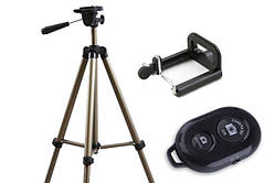 Штатив WT-3130 +адаптер для смартфонів і телефонів + Bluetooth