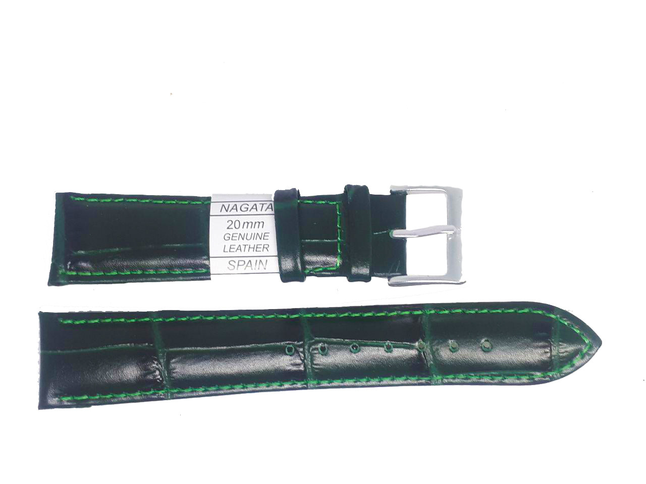 Ремінець "Nagata" 20 mm темно-зелений