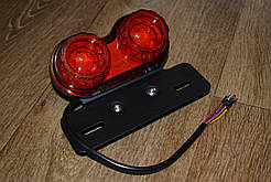 Універсальний задній led-ліхтар червоний (3 в 1): Стоп сигнал, повторювачі поворотників, підсвітка номера
