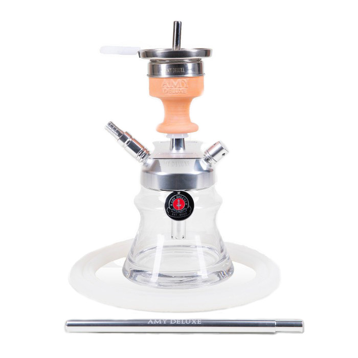 Кальян AMY Deluxe 094.03 Alu Spahre Bag висота 21 см на 1 персону прозорий