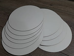 Підкладка посилена для торта біла з ДВП діаметр 30 см товщина 3 мм, фото 2