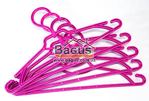 Набір плічок (вішалок) для одягу 5 шт. 33 см пластик Рожевий "Алеана" ALN-121074-5