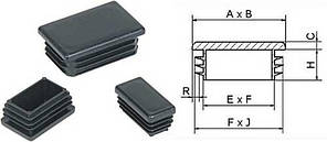 Заглушка пластикова прямокутна - Акція !!!