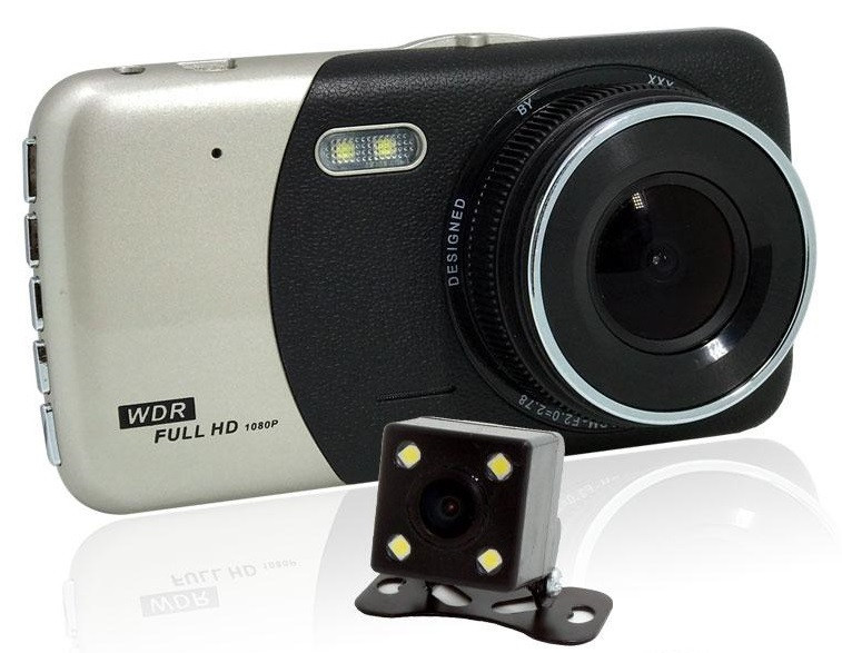 Автомобільний відеореєстратор DVR CT503 1080P з двома камерами, фото 1
