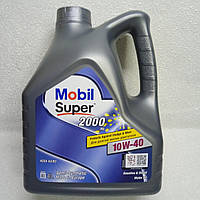 Олива моторна напівсинтетика 4 л Mobil 10W40 SL/CF SUPER 2000 (Мобіл)