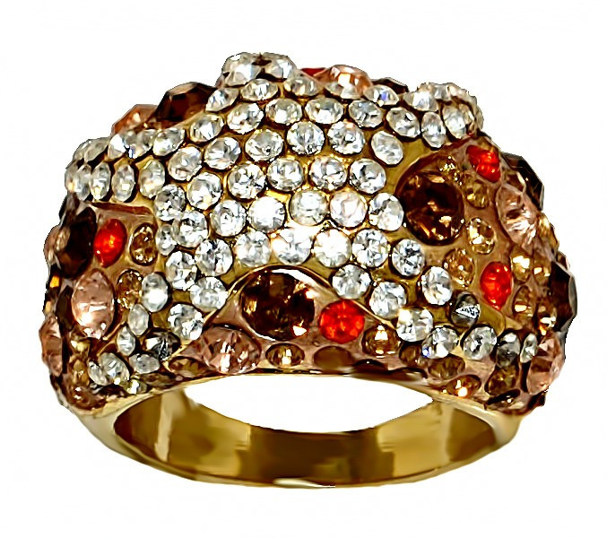 Каблучка Neoglory. Позолота. Камені: циркон різнокольоровий. Є: 17р 18р 19р