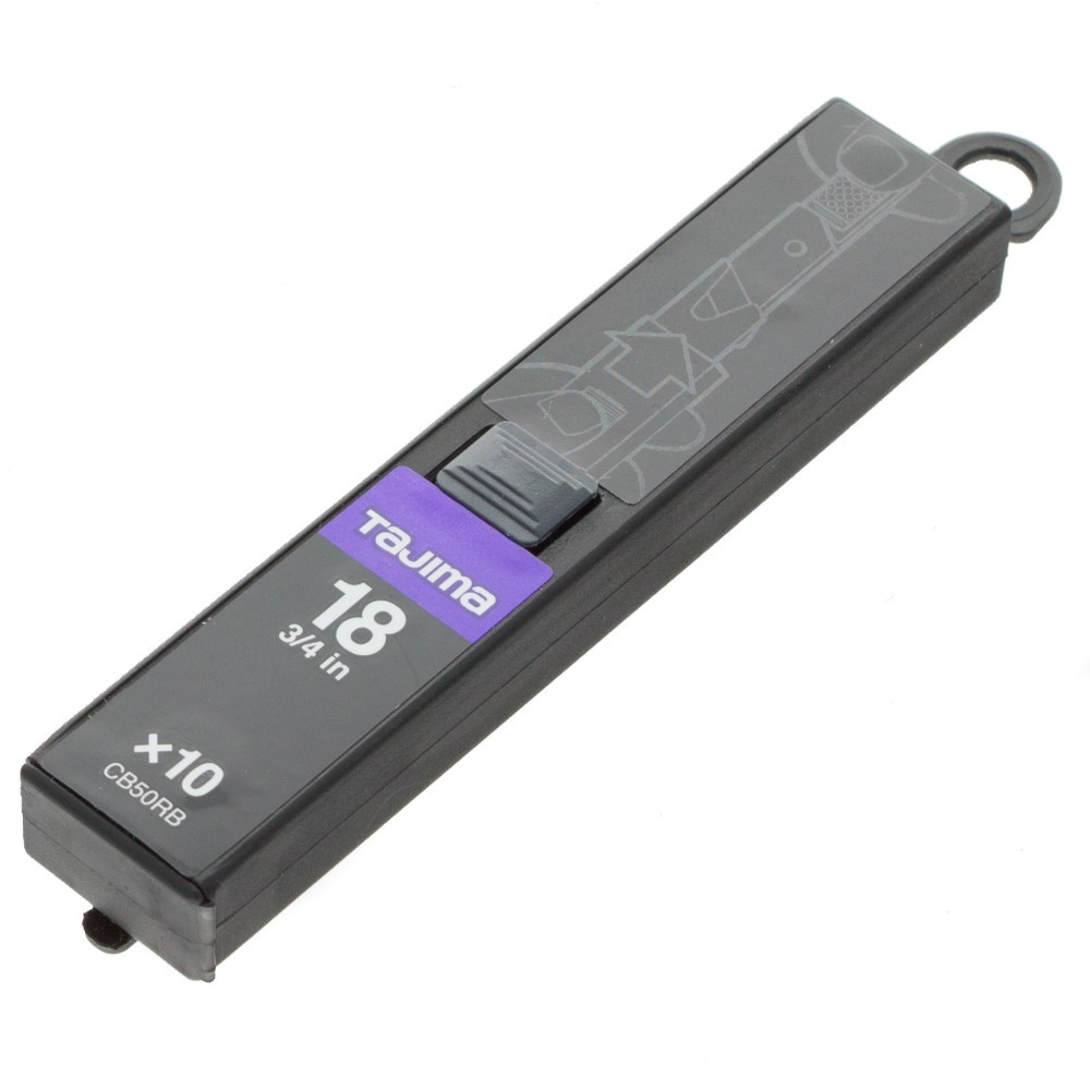 Сегментні леза Tajima CB50RB Dora Razar Black Blades Premium, кут нахилу 60°, 18 мм (10 шт.), фото 1