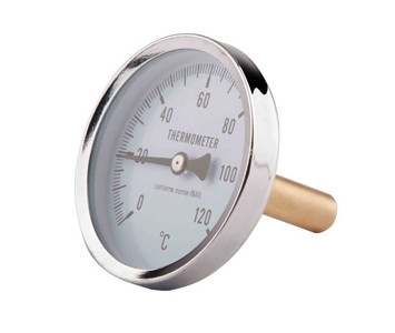 Термометр 1/2" Ø63 120°C штуцер 40 мм, фото 1