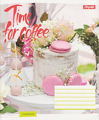 Зошит 18 аркушів клітинка "Time for coffee" 762295