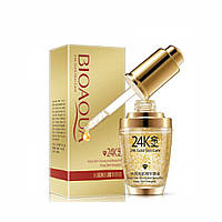 Сыворотка для лица с частицами 24к золота и гиалуроновой кислотой Bioaqua 24K Gold Essence