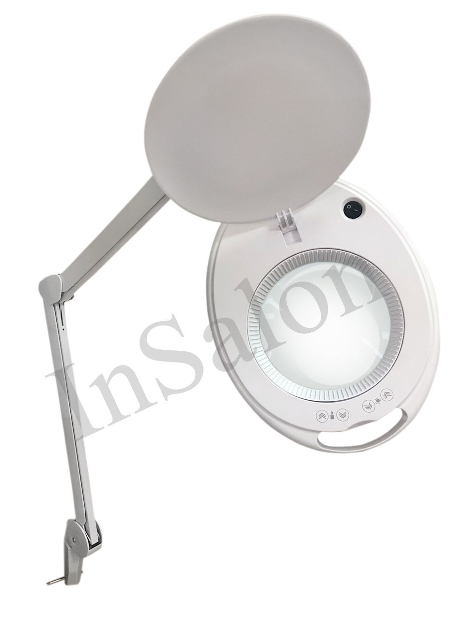 Лампа лупа 6027K-H-8 60 SMD LED 5D 1-12W 2 кольори з регулюванням яскравості "холодного" та "теплого" світла
