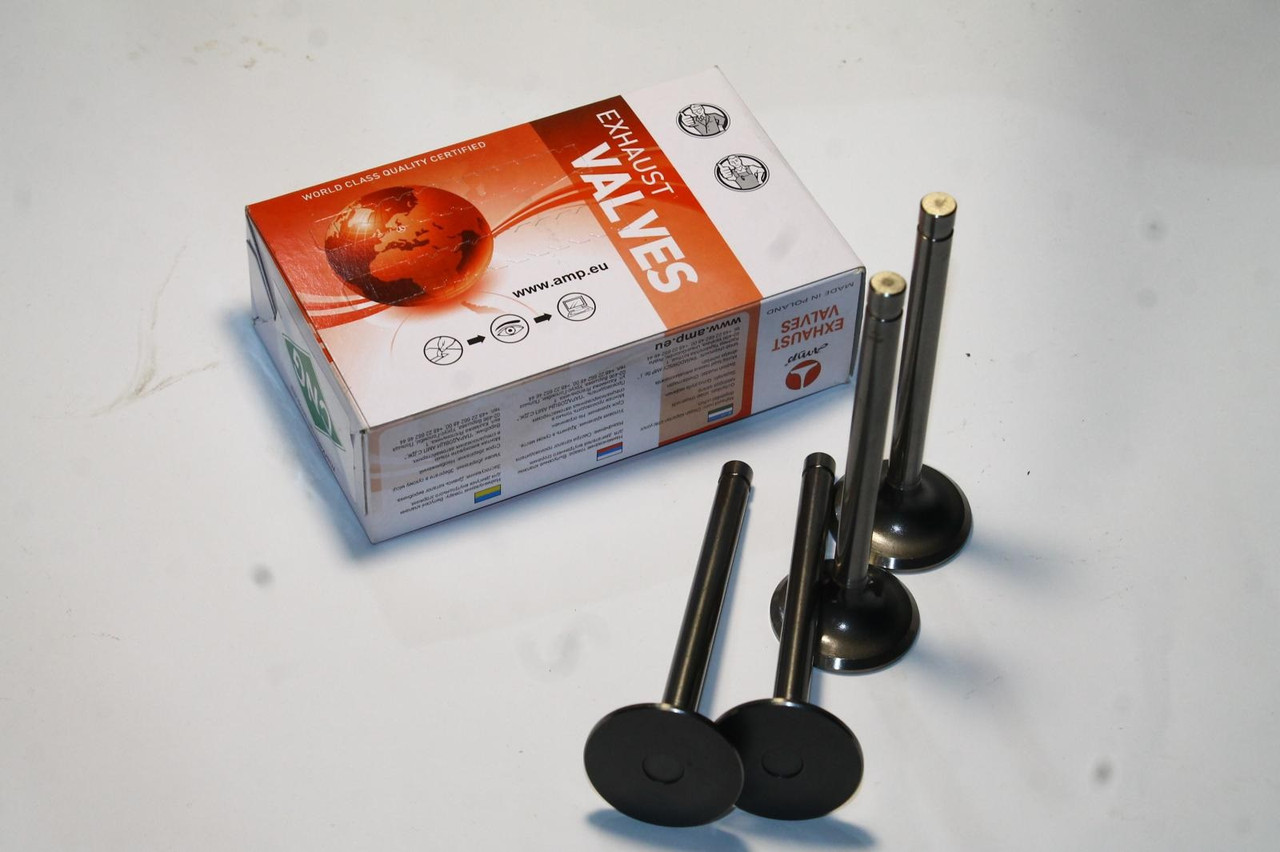 Клапан Газель, Волга, УАЗ двигун 402 випускний азотований (комплект 4 шт) (виробництво AMP), фото 1