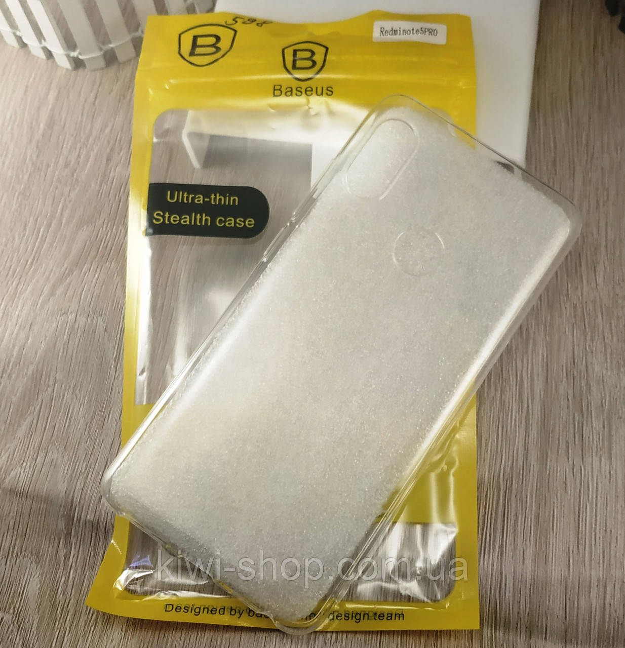 Силіконовий чохол бампер "Baseus" для Xiaomi redmi Note 5/ Note 5 Pro — прозорий, фото 1