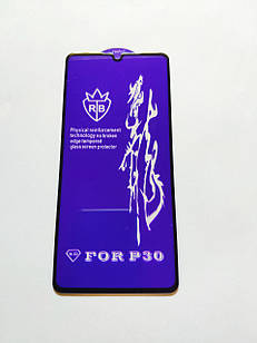 Захисне скло 6D для Huawei P30 Full Glue Чорне