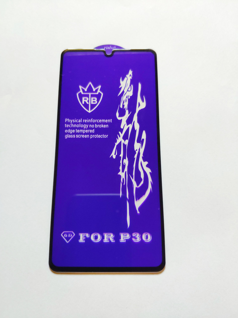 Захисне скло 6D для Huawei P30 Full Glue Чорне