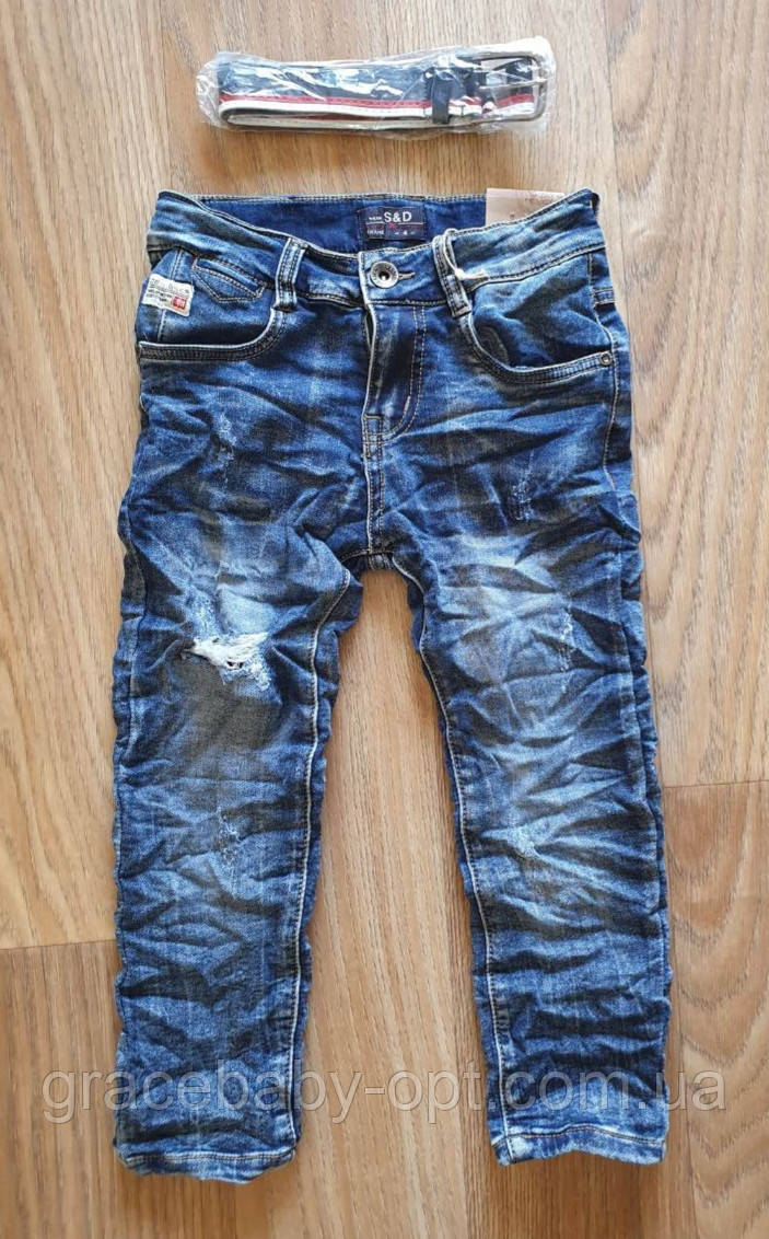Джинсы для мальчика оптом, S&D, 4-12 лет, № DT-1020: продажа, цена в ...