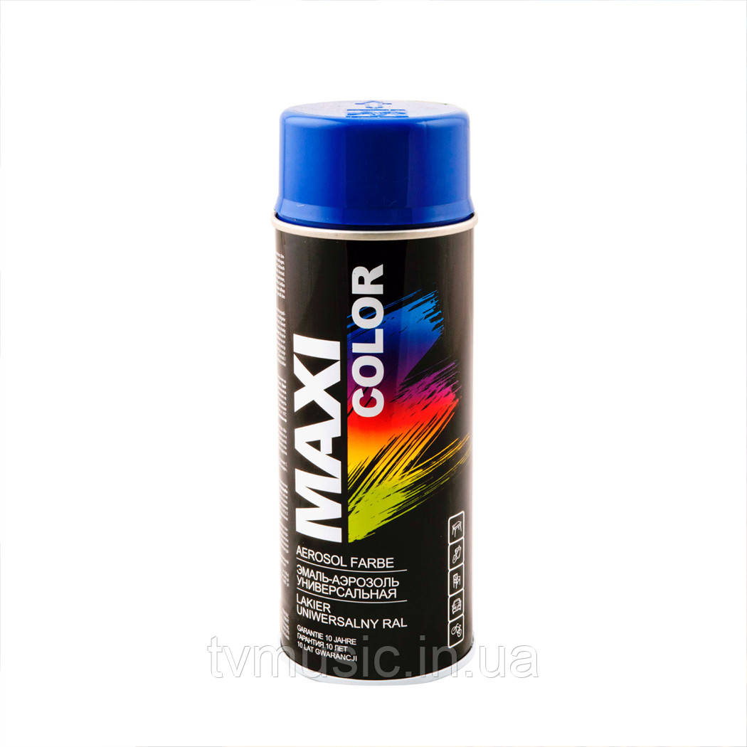 Аерозольна фарба Maxi Color RAL 5002 Синій 400 мл, фото 1