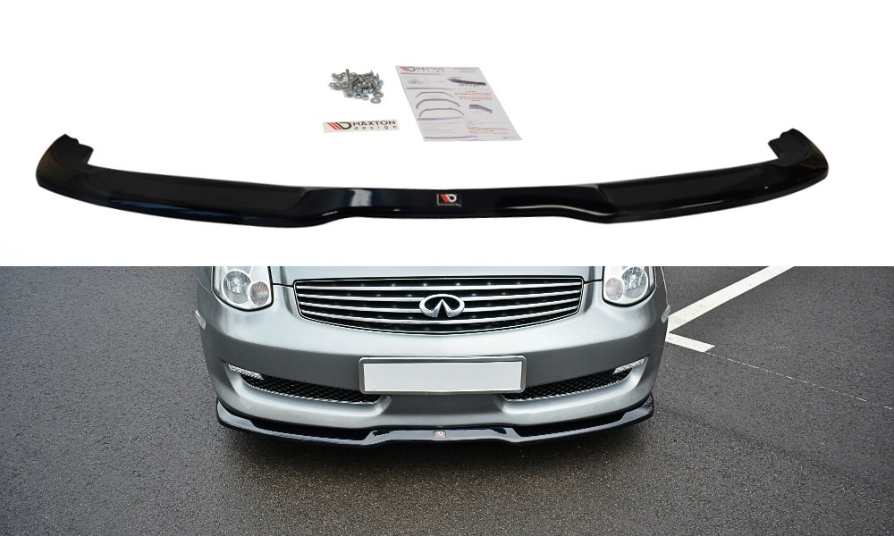Спліттер Infiniti G35 Coupe (03-07) елерон тюнінг переднього бампера, фото 1