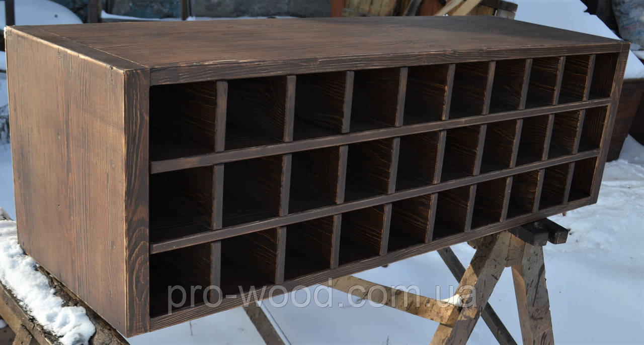 Дерев’яна декоративна полиця для домашньої колекції, фото 1