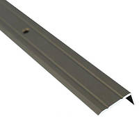 Алюминиевый лестничный профиль рифленый анодированный 24.5мм х 10мм 2.7м бронза