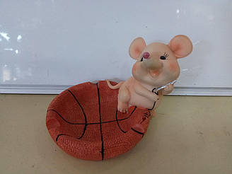Сувенір попільничка миша із серцем